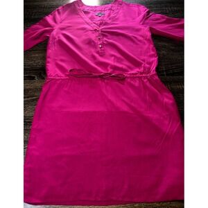 Gap Women's Dress Pink Long Sleeve V Neck Casual Work Career Small S